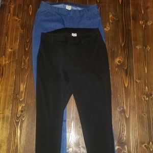 Faded Glory jeggings 2 pair size 8-10